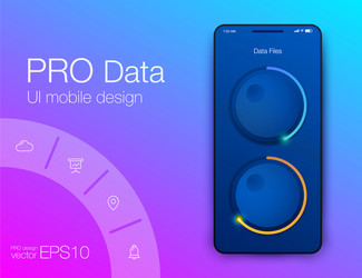 Mobile Analytics App UI vector image