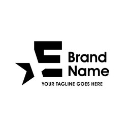 simple and memorable initial e star logo vector image
