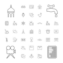 37 old icons Royalty Free Vector Image - VectorStock