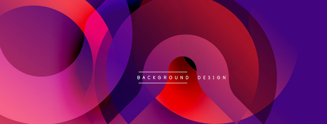 abstract colorful circles overlap creating vector image
