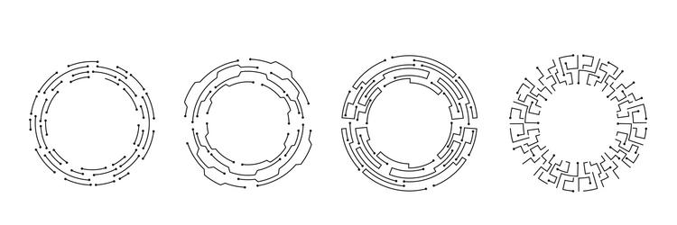 Cyber circle vector