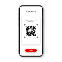qr code scanner reader app for smartphone vector image
