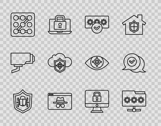set line system bug folder with password vector image
