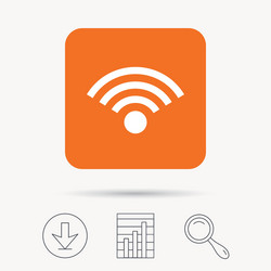 Wifi icon wireless internet sign Royalty Free Vector Image