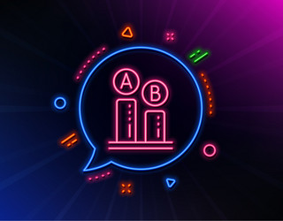ab testing line icon ui test chart sign vector image