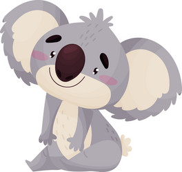 Funny little koala bear baby Royalty Free Vector Image