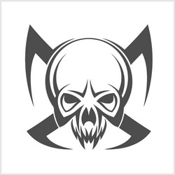 White demon face Royalty Free Vector Image - VectorStock