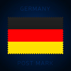 germany postage mark national flag stamp vector