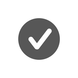 Check mark in circle icon vector