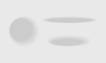 shaped drop shadow as visual effect in graphic vector image