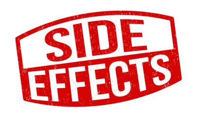 Side effects sign or stamp vector