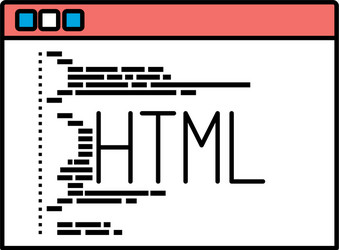Silhouette color sections of programming window vector