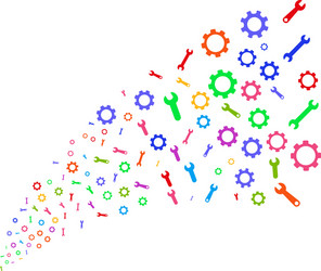 source stream of setup tools vector image