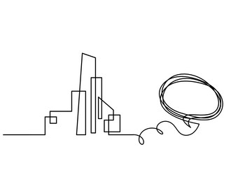 abstract architecture with comment as continuous vector image
