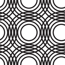 abstract geometric circles seamless pattern vector image