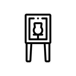booth icon thin linear style design isolated vector image