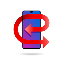 call back icon - phone with right and left arrow vector