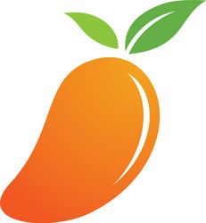 Mango logo flat design Royalty Free Vector Image