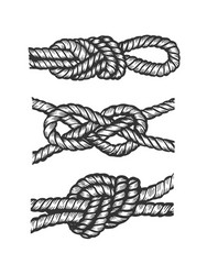 marine knots engraving vector