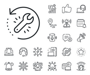 recovery tool line icon backup data sign restore vector image