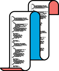 silhouette color sections of continuously sheet vector