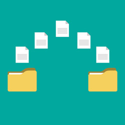 transfer documentation folders with paper files vector image