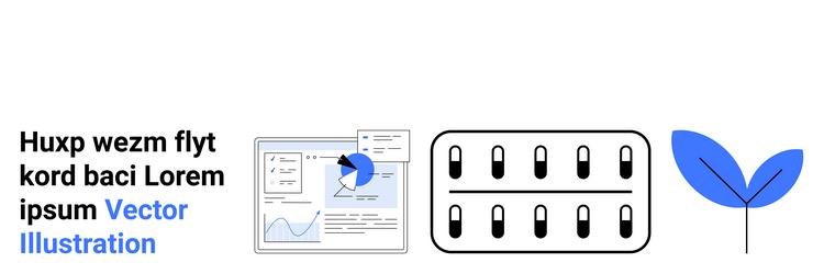 analytics dashboard with charts pill container vector image