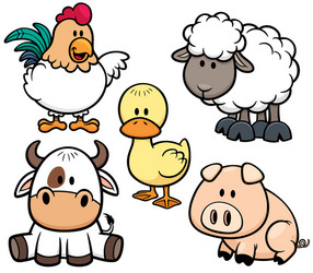 Cute little farm Royalty Free Vector Image - VectorStock