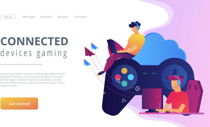 cloud gaming concept vector