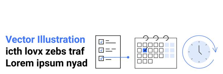 task checklist calendar scheduling and time vector image