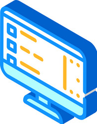 software list operating system isometric icon vector image