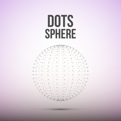 sphere from dots wireframe mesh polygonal element vector image
