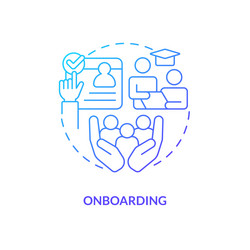 Onboarding blue gradient concept icon vector