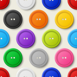 seamless pattern with 3d realistic buttons vector image