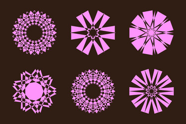 Different abstract geometric design element set vector