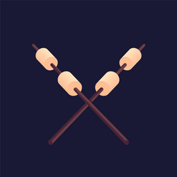 Marshmallow Roasting at Night vector