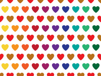 Rainbow Heart Pattern Vector Image