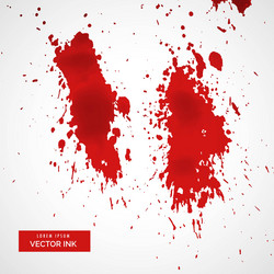 Red ink or blood splatter splashes texture Vector Image