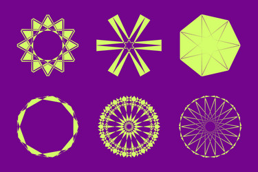different abstract geometric design element set vector image