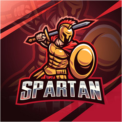 Spartan Esports Logo - Warrior Mascot Vector Image