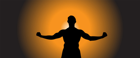 Strong muscle icon on white background Royalty Free Vector