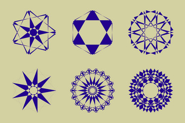 Different abstract geometric design element set vector