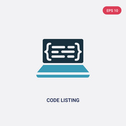 Two color code listing icon from programming vector