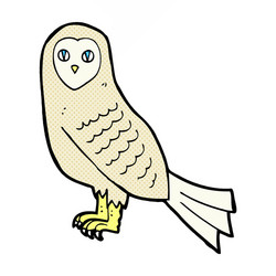 Comic cartoon owl vector