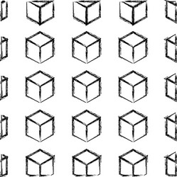 cube shape design vector image