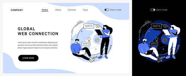 Global Web Connection - Network Concept vector