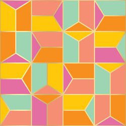 Bold Geometric Color Block Pattern vector image