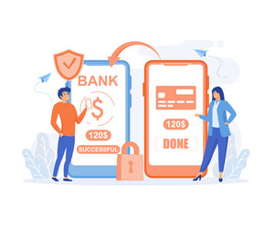 Financial transactions banking service successful vector