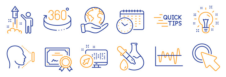 Set science icons such as click here web vector