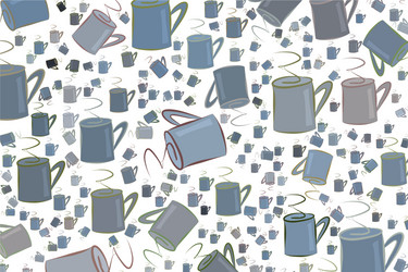 Hand drawn coffee cup background good for graphic vector